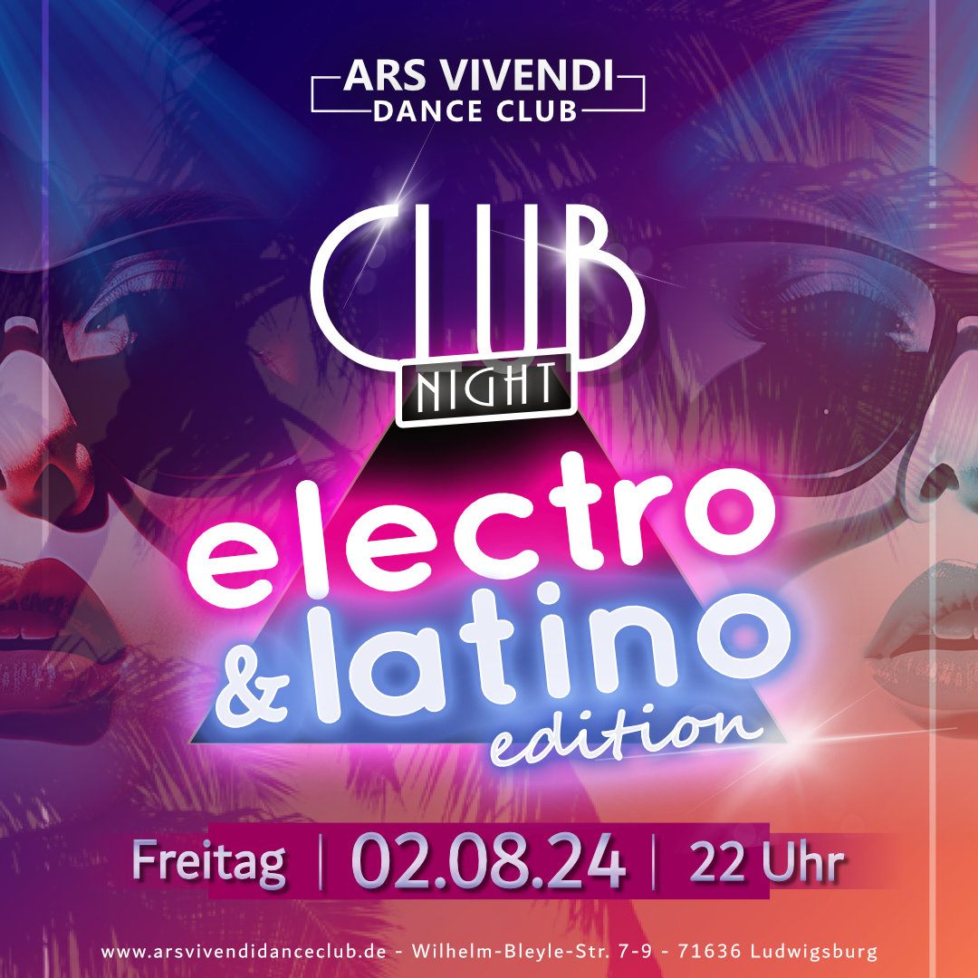 CLUB-NIGHT HITS-ONLY Fr 09.08.24 Einlass ab 22:00 Uhr FRIDAY-CLUB-NIGHT - electro & latino edition weekend-warmup mit den populären-charts-hits aus dem EDM-DANCE-GENRE