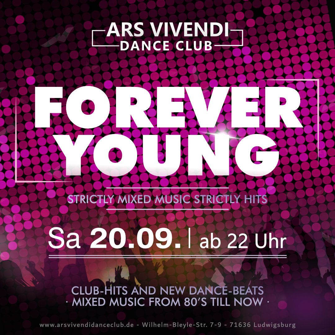 25 YEARS Sa 20.09.25 - Einlass ab 22:00 Uhr - 25 Jahre - Dancefloorbeats mit dem Sound der 2000er plus den alltime-favorites vom/im ArsVivendiDanceClub mit/für Euch #arsvivendidanceclub #25years #ludwigsburg #livedj #housemusic #blackmusic #dancecharthits #2000erparty #latinmusic #reggaetonmusic 25 YEARS Sa 20.09.25 - Einlass ab 22:00 Uhr - 25 Jahre - Dancefloorbeats mit dem Sound der 2000er plus den alltime-favorites vom/im ArsVivendiDanceClub