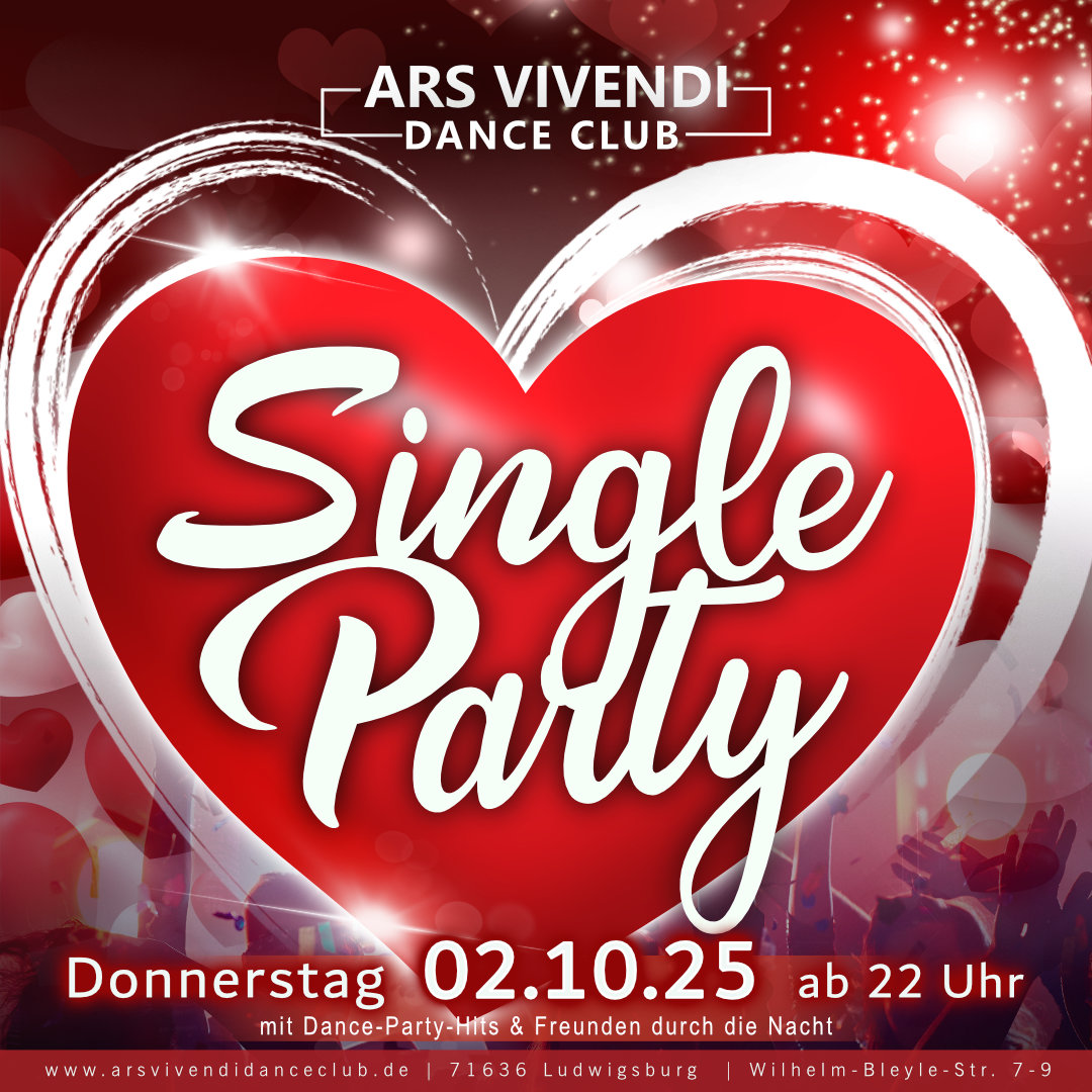 Single-Party vor-Feiertag Do 02.10.25 - Einlass ab 22:00 Uhr ArsVivendiDanceClub Signature Flirt-Event Single-Party für Singles und nicht-Singles mit Oldschool-Flirt-Post-Cards 